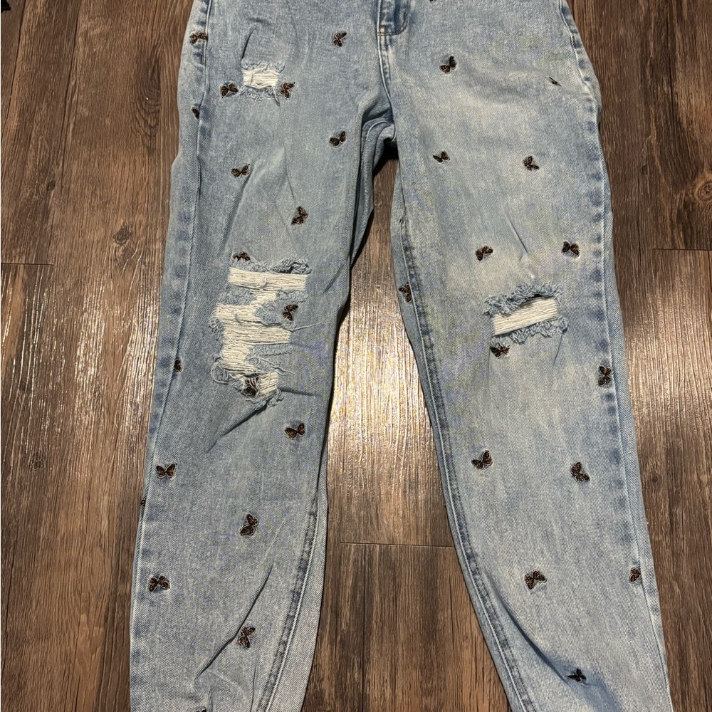Distressed Light Blue Women's Jeans